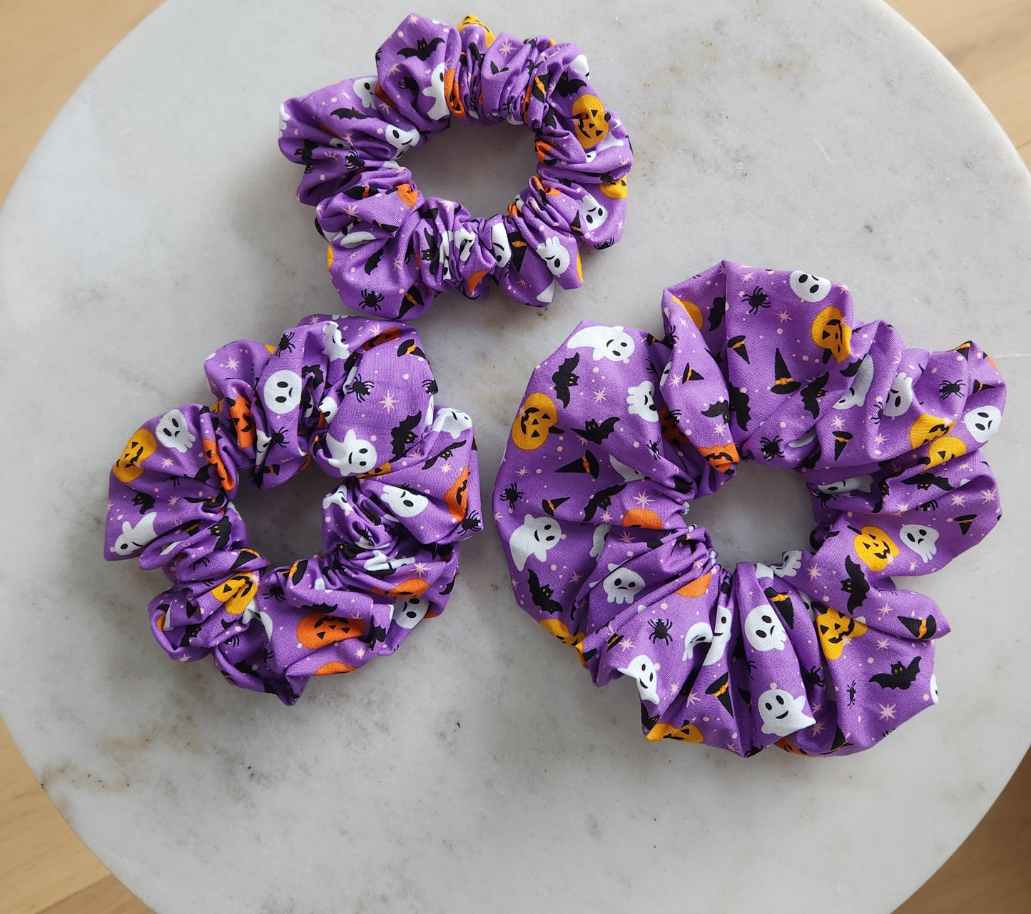 Halloween Purple Hair Scrunchie